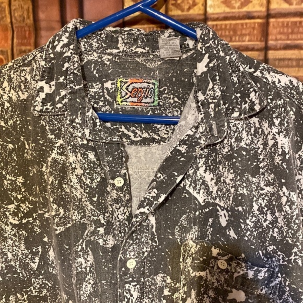 Vintage Sergio cotton button down shirt 1990s‎ 1980s